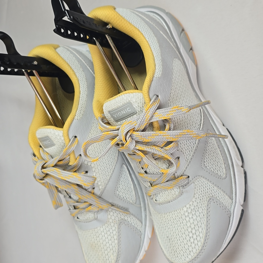 Vionic Drift Tokyo Sneaker White Yellow Womens Size 11